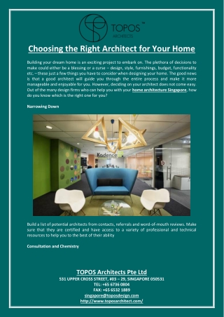 Choosing the Right Architect for Your Home