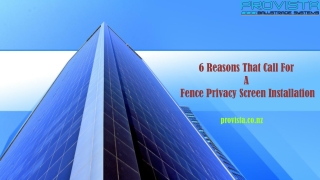 6 Reasons That Call For A Fence Privacy Screen Installation