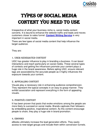 Types of Social Media Content you need to Use