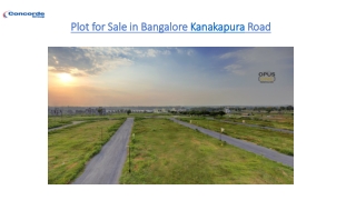 Plot For Sale In Bangalore Kanakapura Road