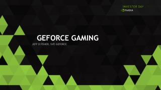 Investor Day 2015: GeForce Gaming