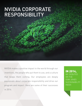 NVIDIA Corporate Responsibility Report