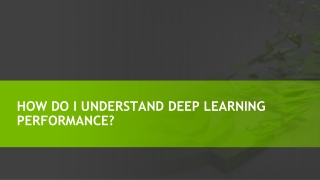 How Do I Understand Deep Learning Performance?