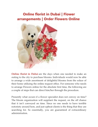 Flower arrangements dubai