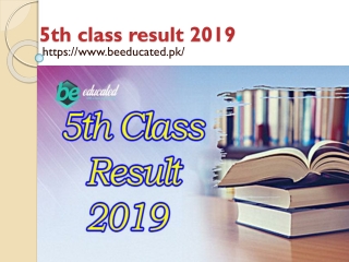5th class result 2019