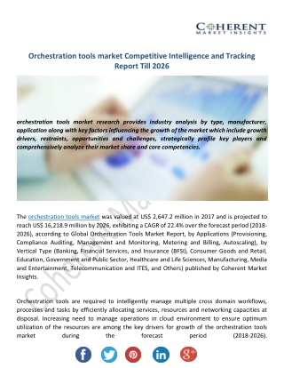 Orchestration Tools Market