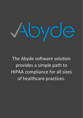 Hipaa Compliance Programe - Abyde