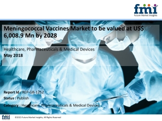 Meningococcal Vaccines Market to be valued at US$ 6,008.9 Mn by 2028