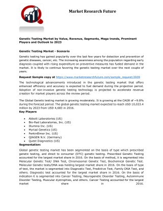 Genetic testing market