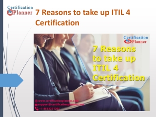 7 Reasons to take up ITIL 4 Certification