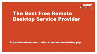 The Best Free Remote Desktop Service Provider