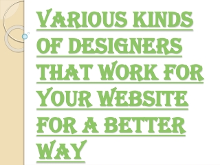 Three Sorts of Professionals Graphic Design Services NYC
