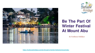 Winter Festival Mount Abu : Be The Part Of It