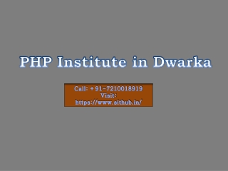 PHP Course in Uttam Nagar | PHP Institute in Janakpuri | SIT Hub