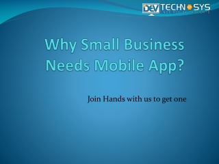 Why Small Business Needs Mobile App?