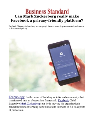 Can Mark Zuckerberg really make Facebook a privacy-friendly platform?