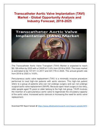 Transcatheter Aortic Valve Implantation (TAVI) Market