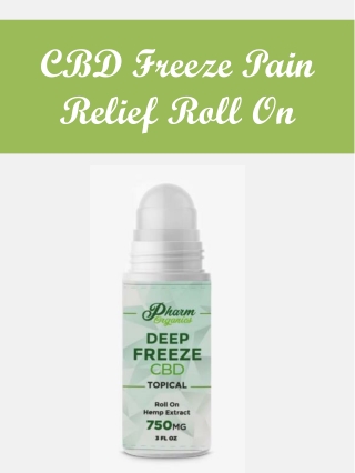 CBD Freeze Pain Relief Roll On