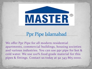 Ppr Pipe Islamabad