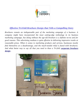 Effective Tri-Fold Brochure Design that Tells a Compelling Story