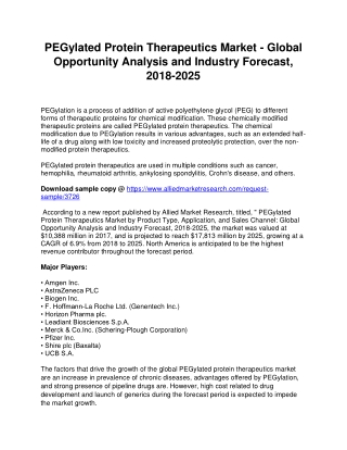 PEGylated Protein Therapeutics Market Dynamics 2025