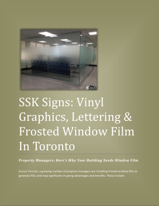 Property Managers: Here’s Why Your Building Needs Window Film