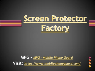 Buy Screen Protector from Factory in China