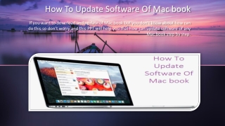 How To Update Software of Mac book?