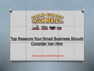 Top Reasons Your Small Business Should Consider Van Hire