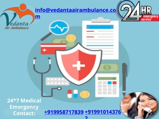 Book Answerable and Liable Vedanta Air Ambulance Service in Patna at Low-Cost