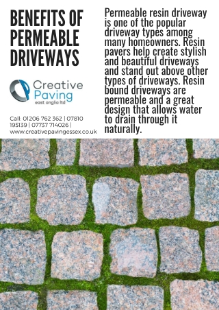 Benefits of Permeable Driveways
