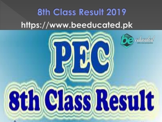 8th class result 2019