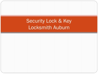 Locksmith Auburn - Security Lock & Key