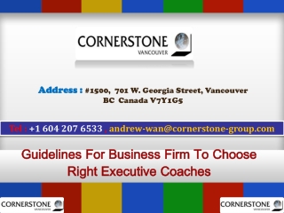 Guidelines For Business Firm To Choose Right Executive Coaches