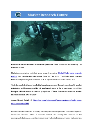 Underwater Concrete Market Research Report - Forecast to 2023