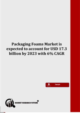 Packaging Foams Market is expected to grow at 6% of CAGR