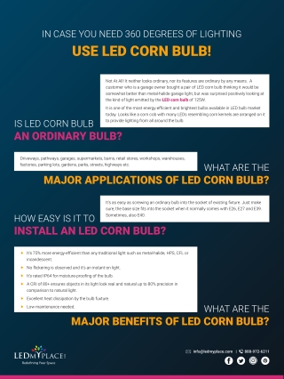 How to Have 360 Degrees of Lighting by LED Corn Bulb?