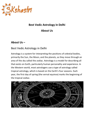 Best Vedic Astrology in Delhi