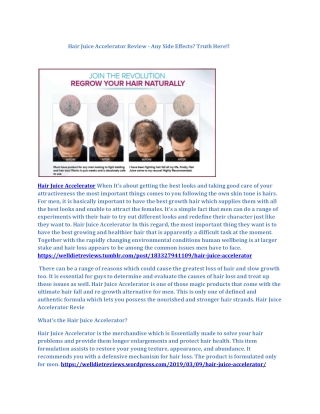 Hair Juice Accelerator - Promotes Healthy Hair Growth In Men