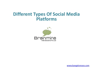 Different Types Of Social Media Platforms