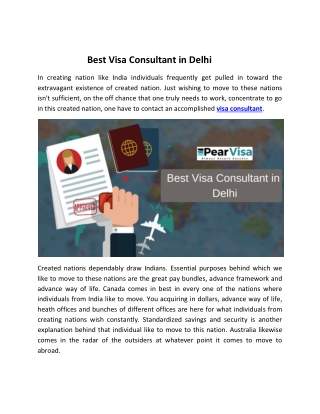 Best Visa Consultant in Delhi