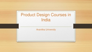Product Design Courses in India - Avantika University