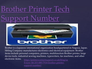 Brother Printer Support Number