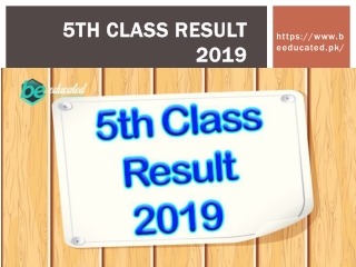 5th class result 2019