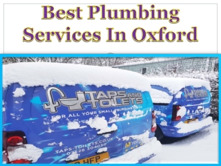 Best Plumbing Services In Oxford