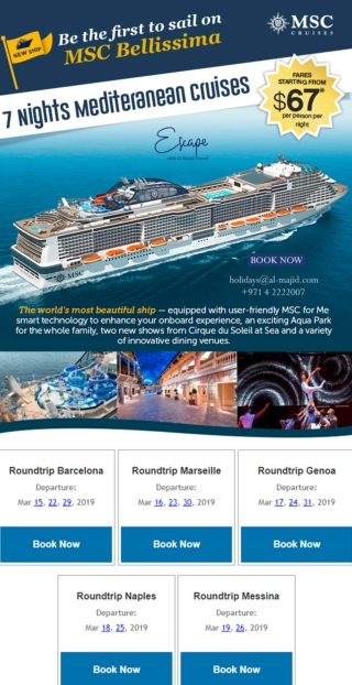 7 nights mediteranean cruises