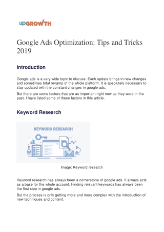 Google Ads Optimization: Tips and Tricks 2019