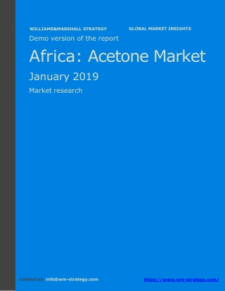 WMStrategy Demo Africa Acetone Market January 2019