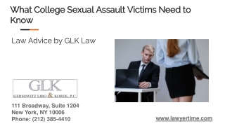 What college sexual assault victims need to know