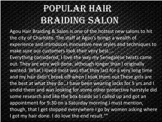 Cheap Hair Braiding Salons Charlotte